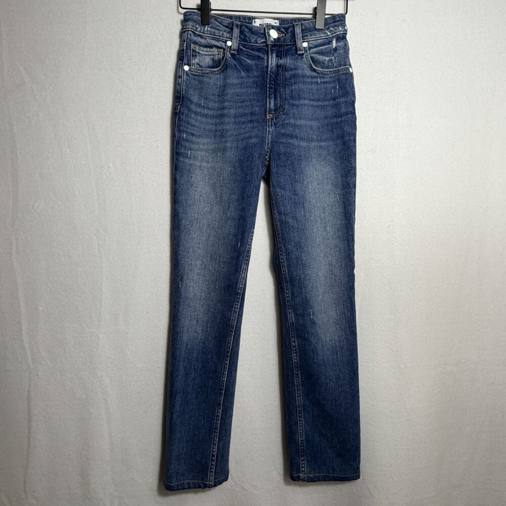 Paige Sarah Slim Embarcadero Medium Wash High Rise Stretch Denim Jeans Size 24
